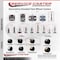 Service Caster 2'' Antique Metal Hood Twin Caster Locking Nylon Wheels Grip Neck Stem, 4PK SCC-GN02S50D-NYS-WA-B-4 - alternate 4